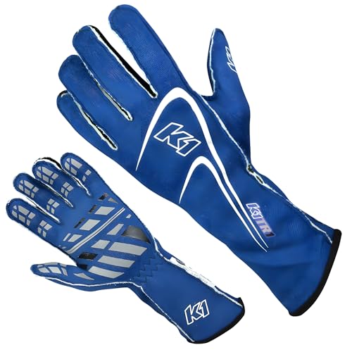Guante K1 RACEGEAR Track1 Azul Talla Mediana SFI 5