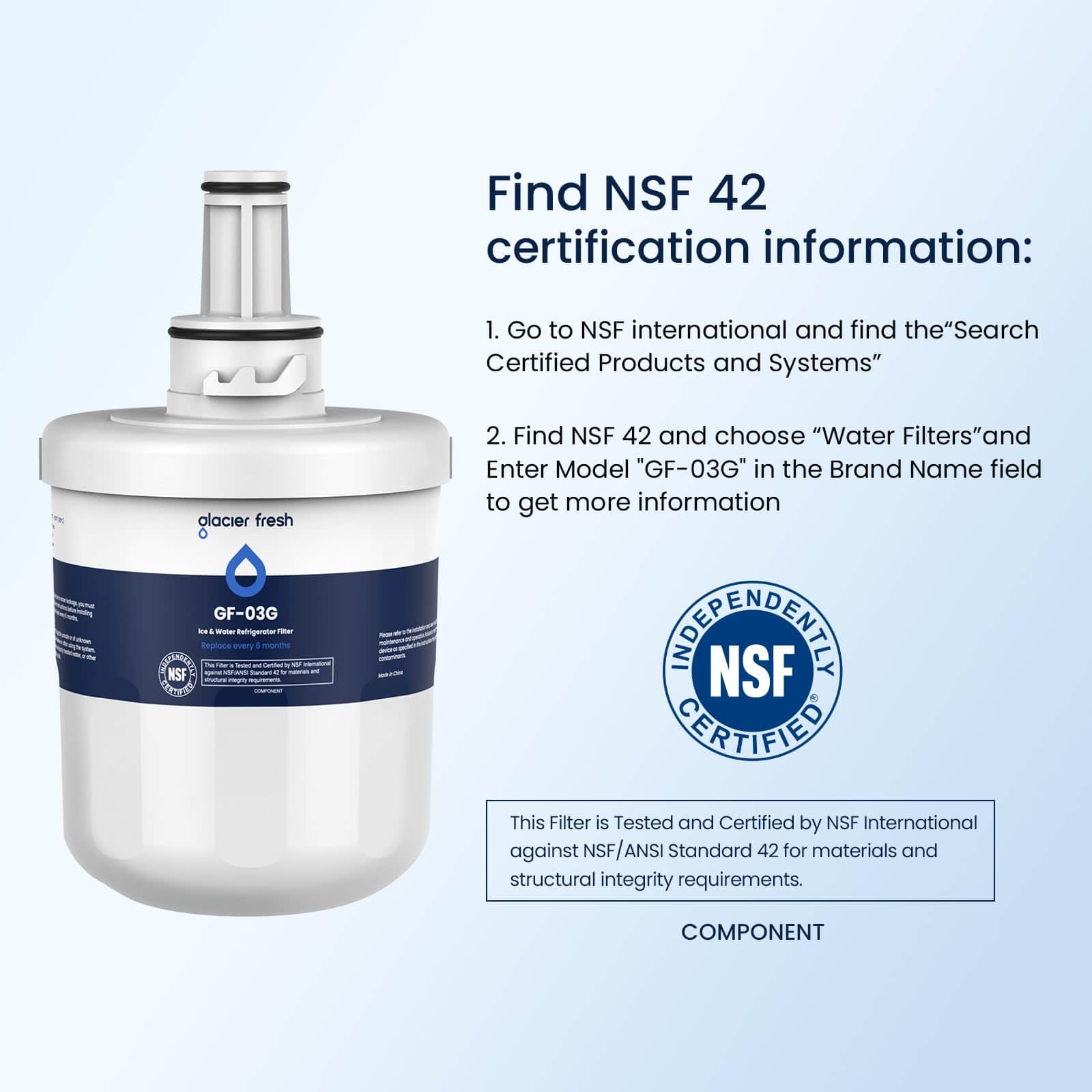 GLACIER FRESH Repuesto para Filtro de Agua DA29-00003G, - Imagen 6