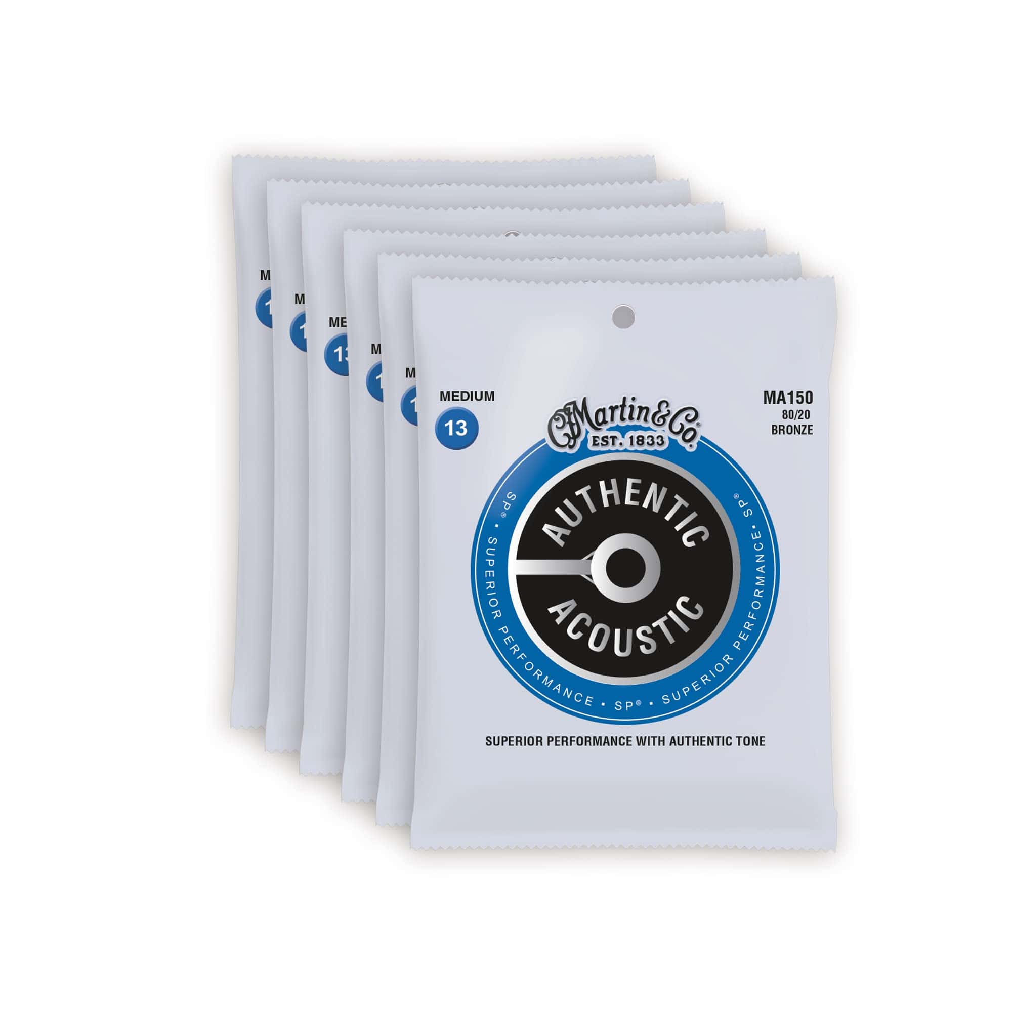 Martin MA150 Cuerdas de Guitarra Acústica Auténticas SP