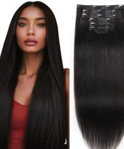 Anrosa Yaki Extensiones de Cabello Clip en Cabello Humano