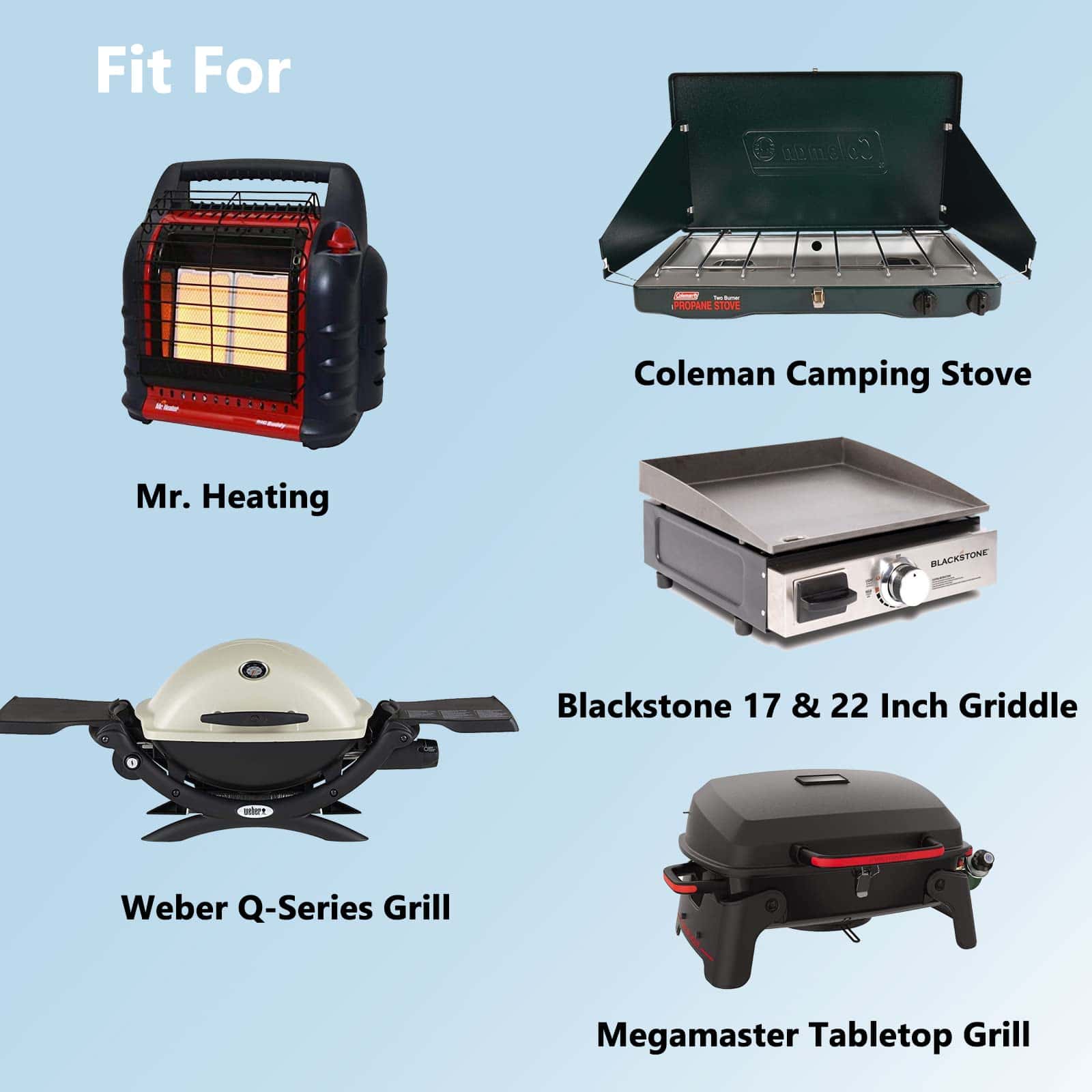 Manguera de Propano Gassaf de 12 pies - Adaptador de - Imagen 7