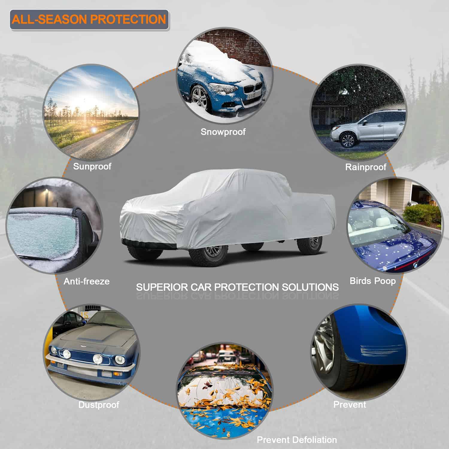 Cubierta para Camioneta Kayme 6 Capas Impermeable para Todo - Imagen 7