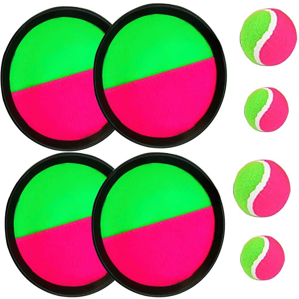 Juego de lanzamiento y atrapamiento de paleta de disco y