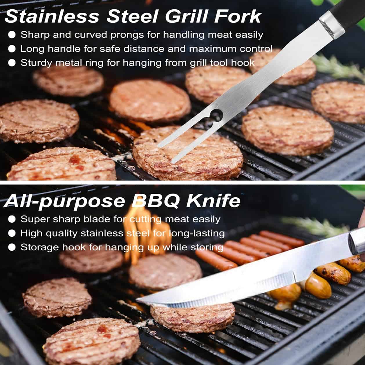 Set de Accesorios de Parrilla para BBQ POLIGO 22PCS, - Imagen 6