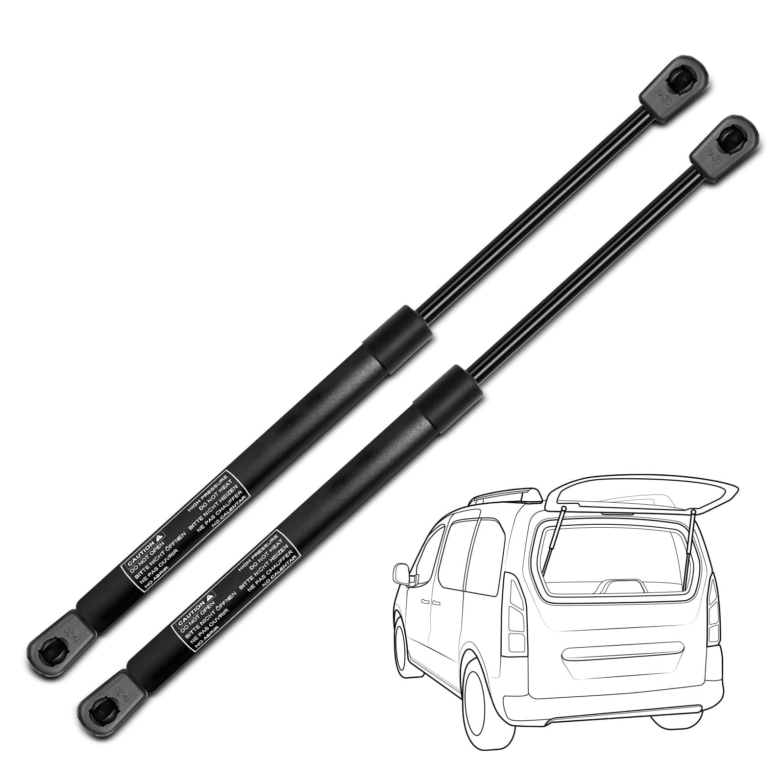 Juego de 2 Soportes de Elevación de Ventana Trasera