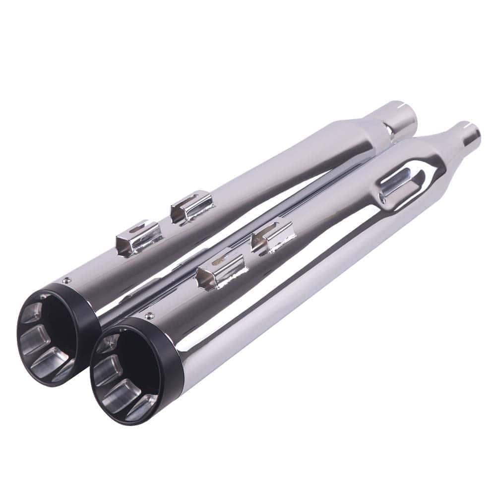 SHARKROAD 4" Cromado Slip-On Mufflers Escape Tubos Para