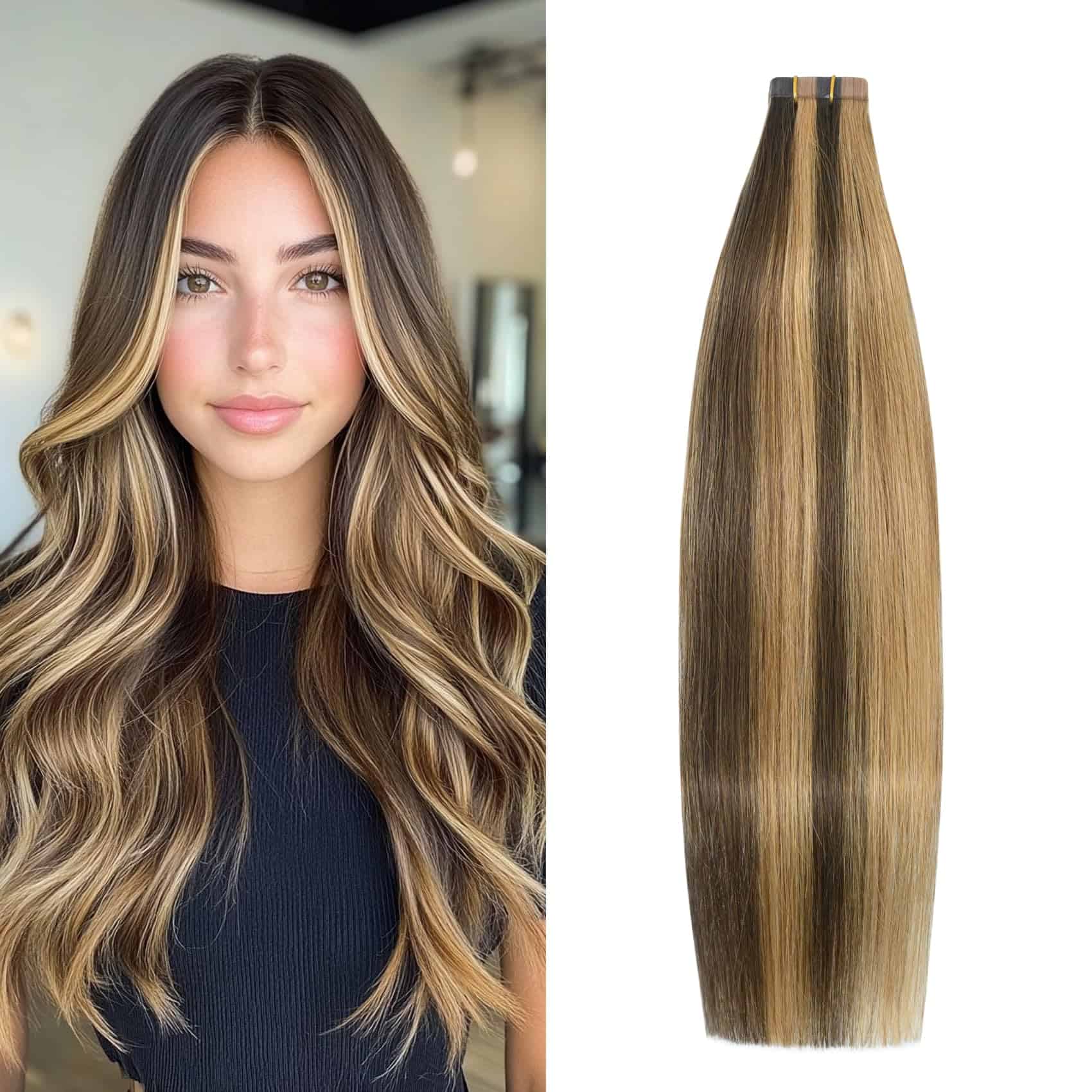 Extensiones de Cabello Adhesivas de Cinta Ombre Highlight
