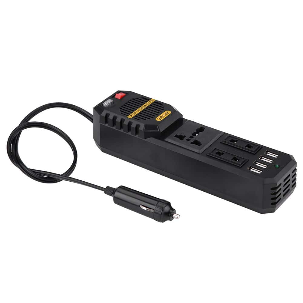 Inversor de Corriente para Coche de 200W, DC 12V a AC 220V