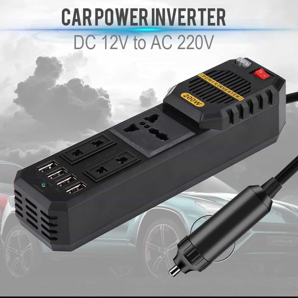 Inversor de Corriente para Coche de 200W, DC 12V a AC 220V - Imagen 6