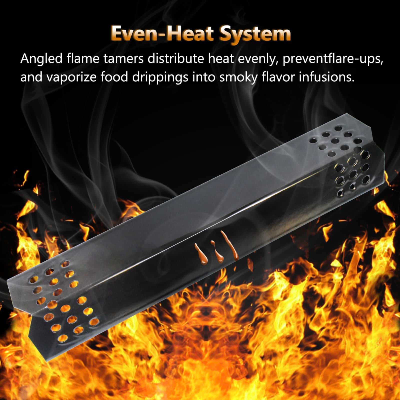 4 Piezas Protectores de Llamas para Grill Master 720-0697, - Imagen 6