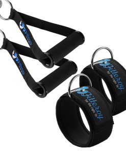 Set de Manijas y Correas de Tobillo para Máquina de Cable -