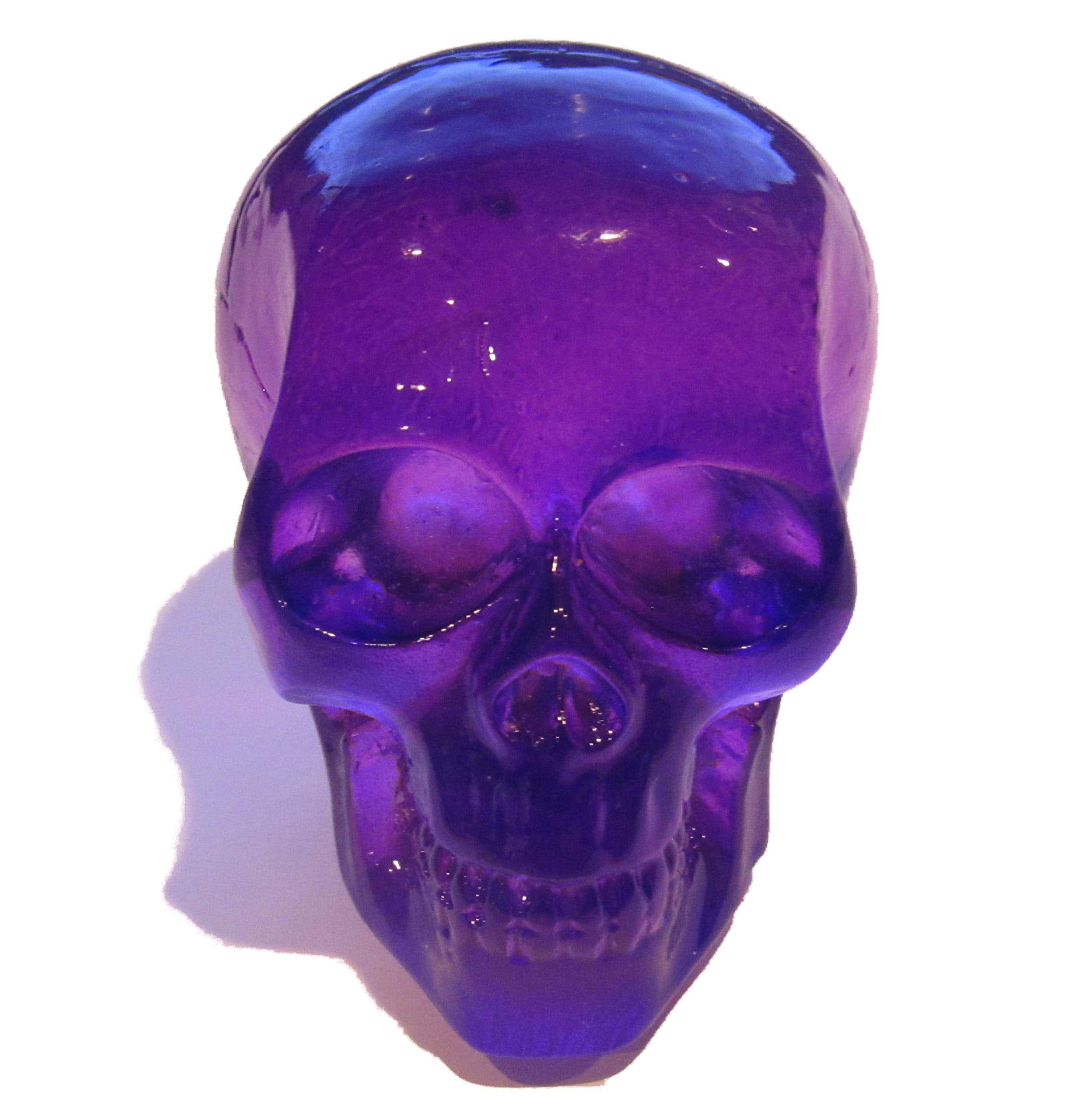 Palanca de cambios de calavera morada transparente Kool