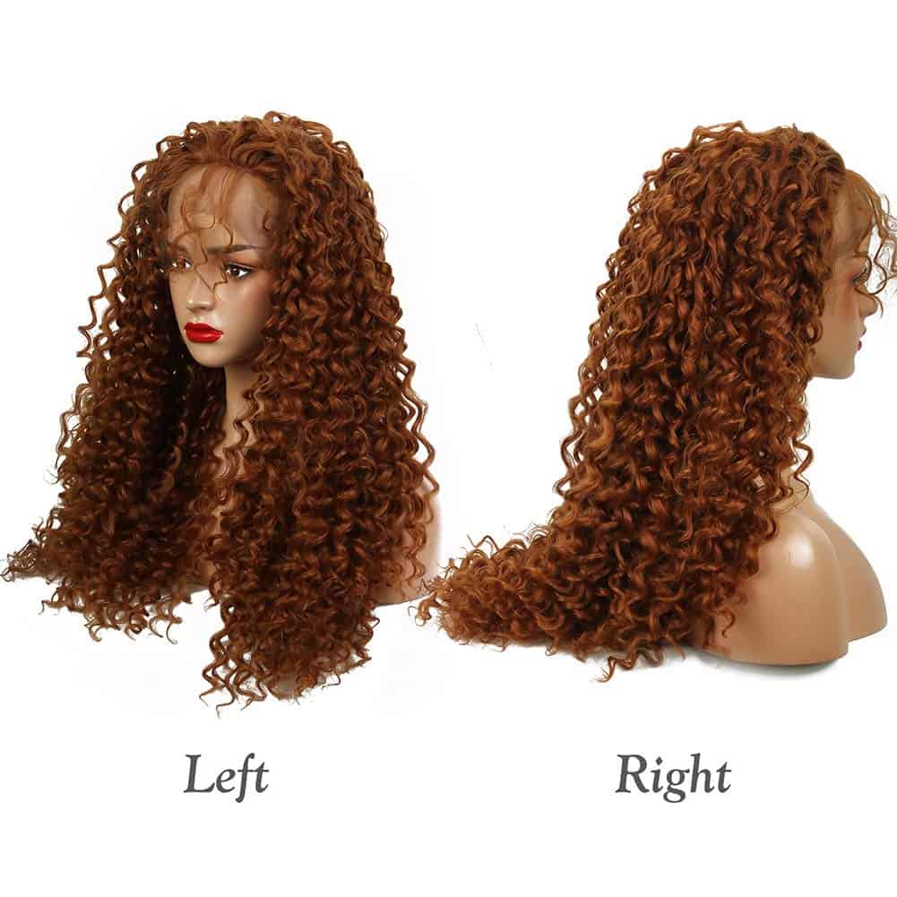 Pelucas de encaje sintético largo afro rizado para mujeres - Imagen 4