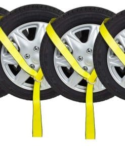 Conjunto de 4 Correas en Lazo Winch de 2" x 12' con Anillo