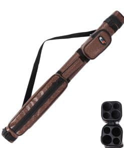 Estuche rígido de lujo para palos de billar -Marrón
