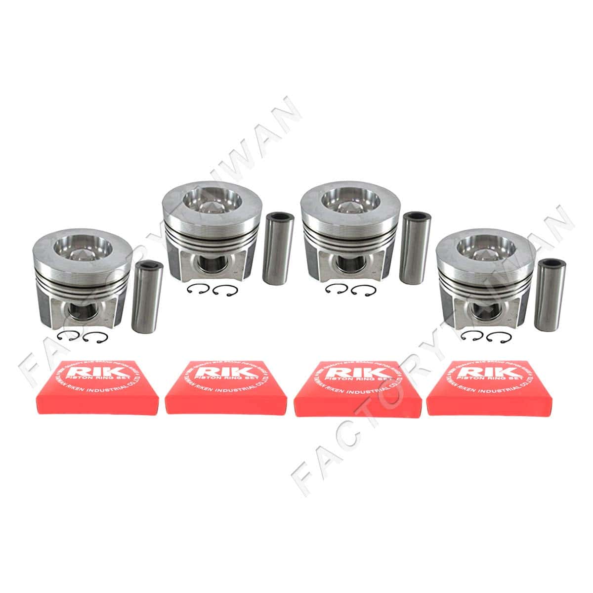 Juego de pistón + anillo STD de 98 mm para Kubota