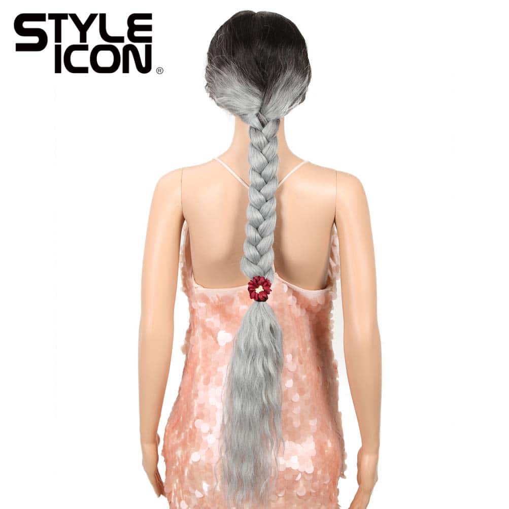 Pelucas de Encaje Largo Ondulado Sintético con Bebé Pelo - Imagen 5