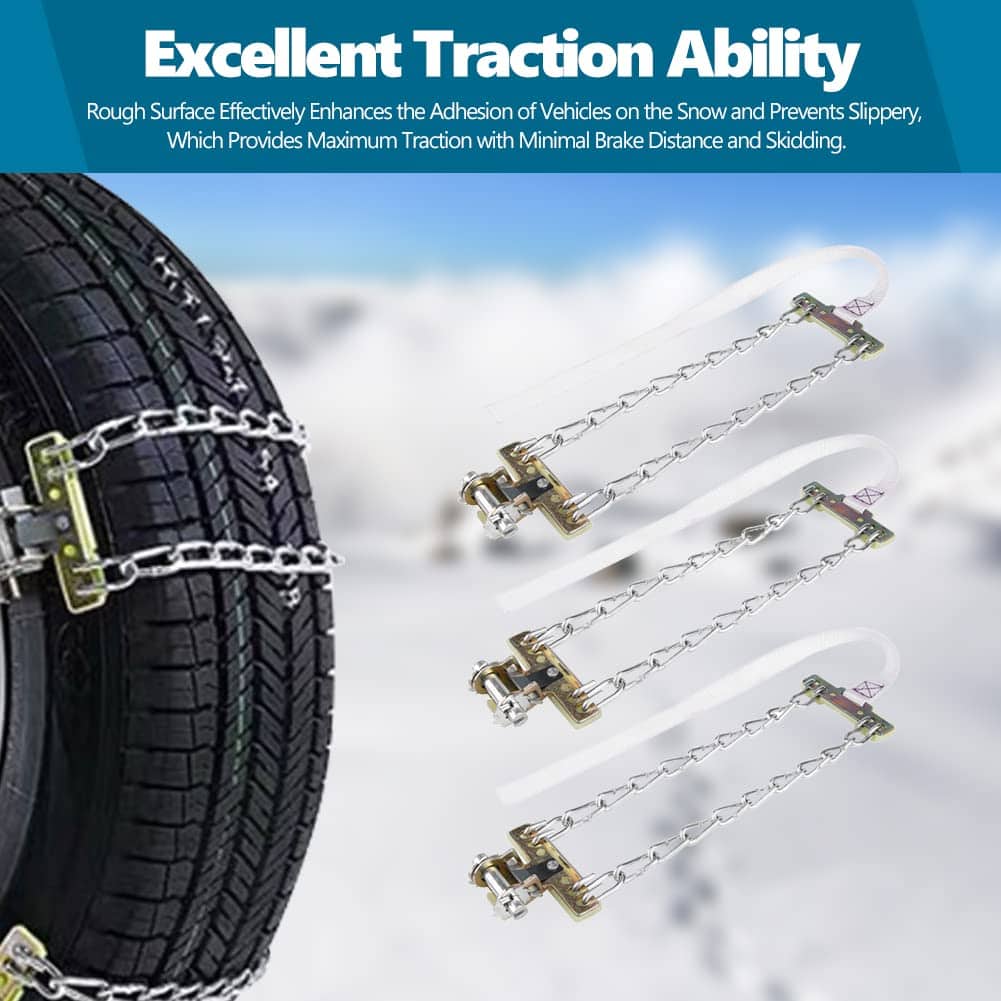 Juego de 3 Cadenas Antideslizantes para Neumáticos de Nieve - Imagen 3