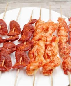 Set de 7 Brochetas Artificiales Realistas para Parrilla