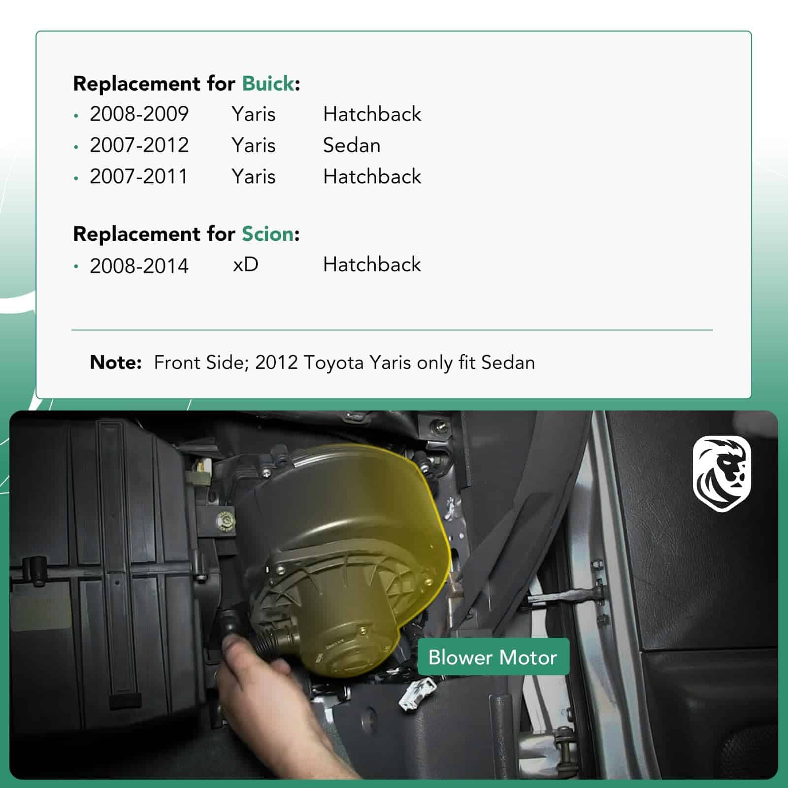 Ensamblaje del Motor Soplador de HVAC para Toyota Yaris - Imagen 3