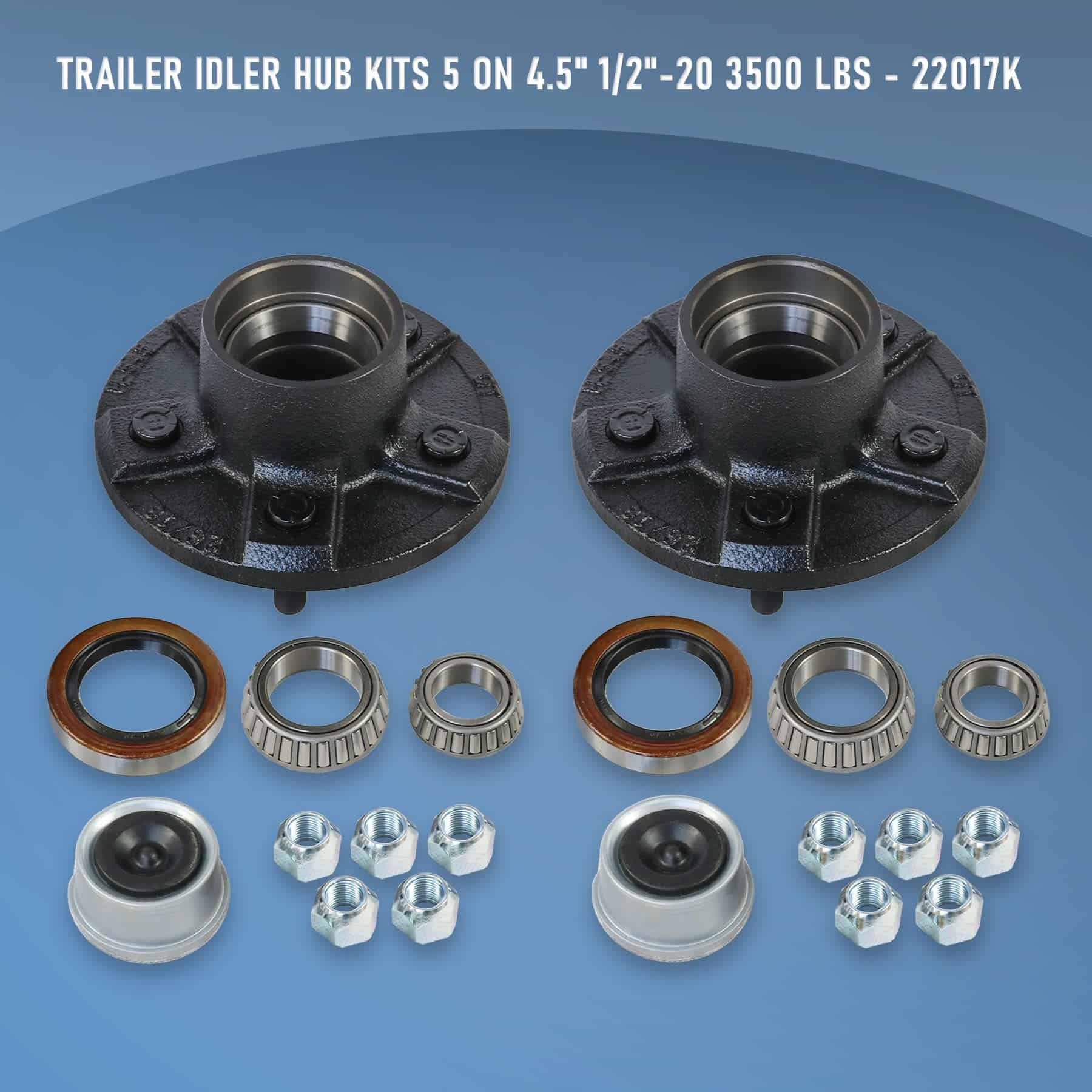 Kit de cubo de buje de remolque JDMSPEED 5 en 4.5" para eje - Imagen 8