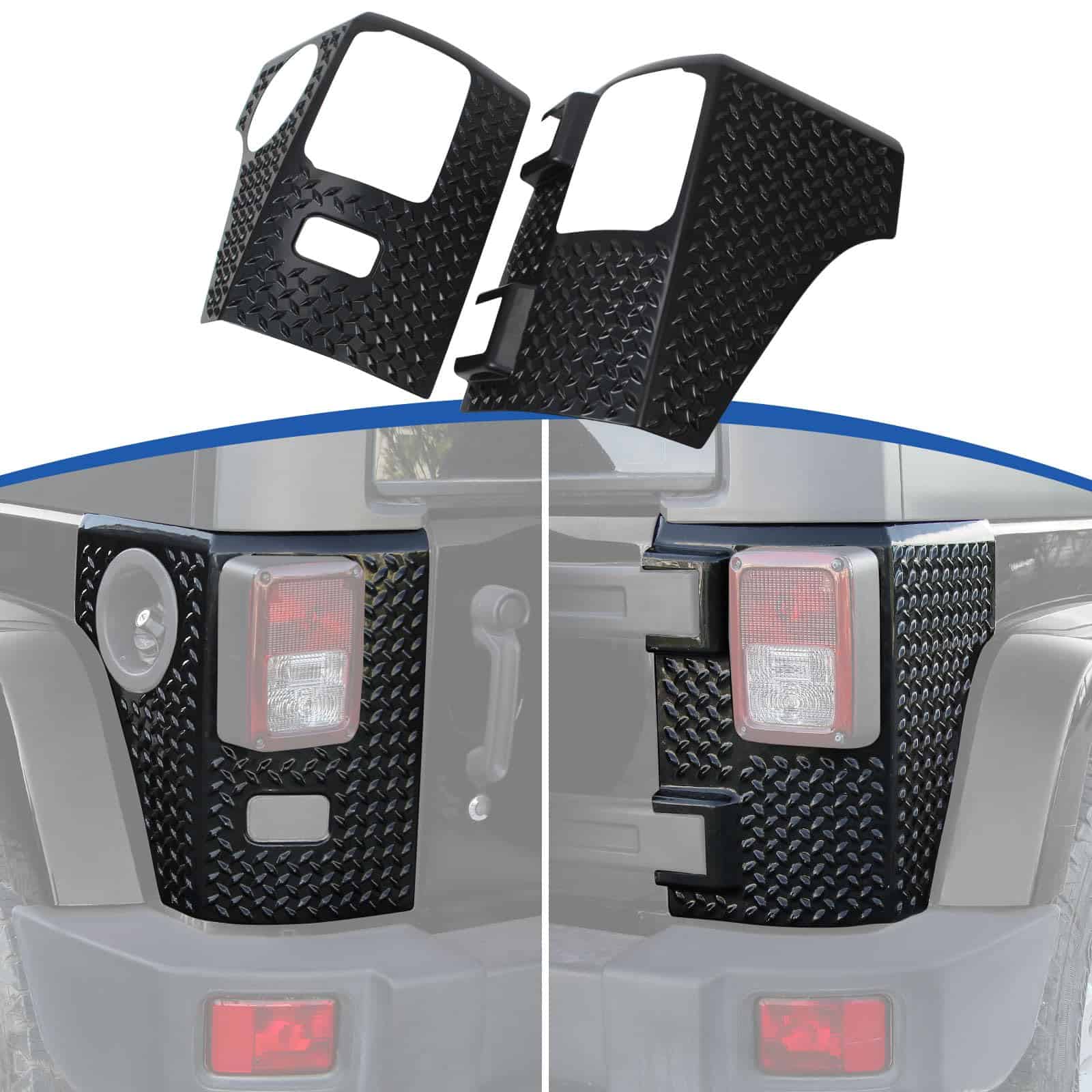 RT-TCZ para Wrangler JK Armor de lado trasero, Cubierta de