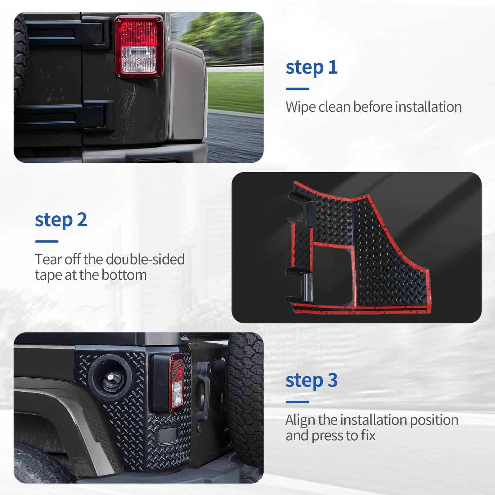 RT-TCZ para Wrangler JK Armor de lado trasero, Cubierta de - Imagen 5