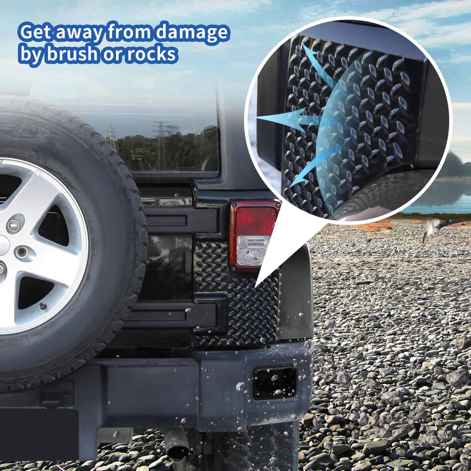 RT-TCZ para Wrangler JK Armor de lado trasero, Cubierta de - Imagen 6