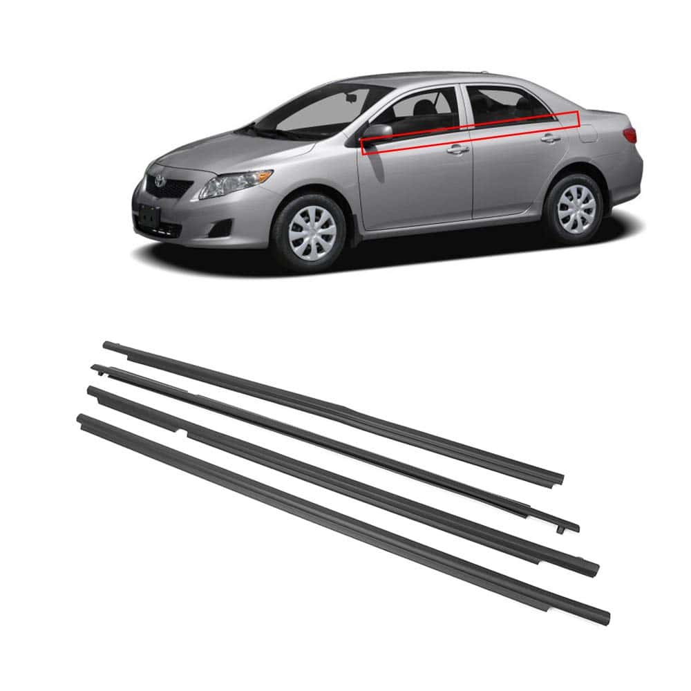 Newsmarts 4pcs Weatherstrip Window Seal Car Window Moulding