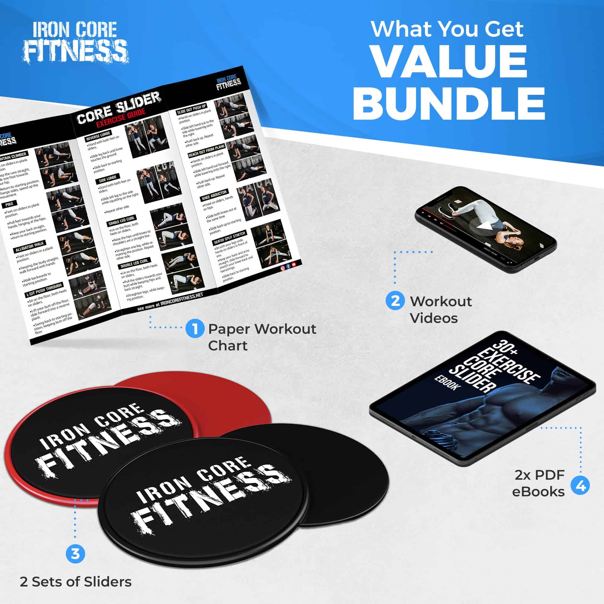 Paquete múltiple de deslizadores para entrenar, Discos - Imagen 7