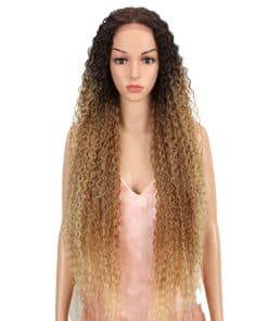 Pelucas Largas Rizadas de 38” con Encaje Frontal Pelucas