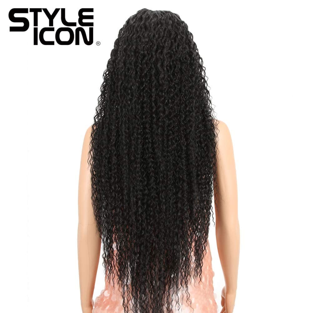 Peluca larga y rizada de 38 pulgadas con encaje frontal - Imagen 5