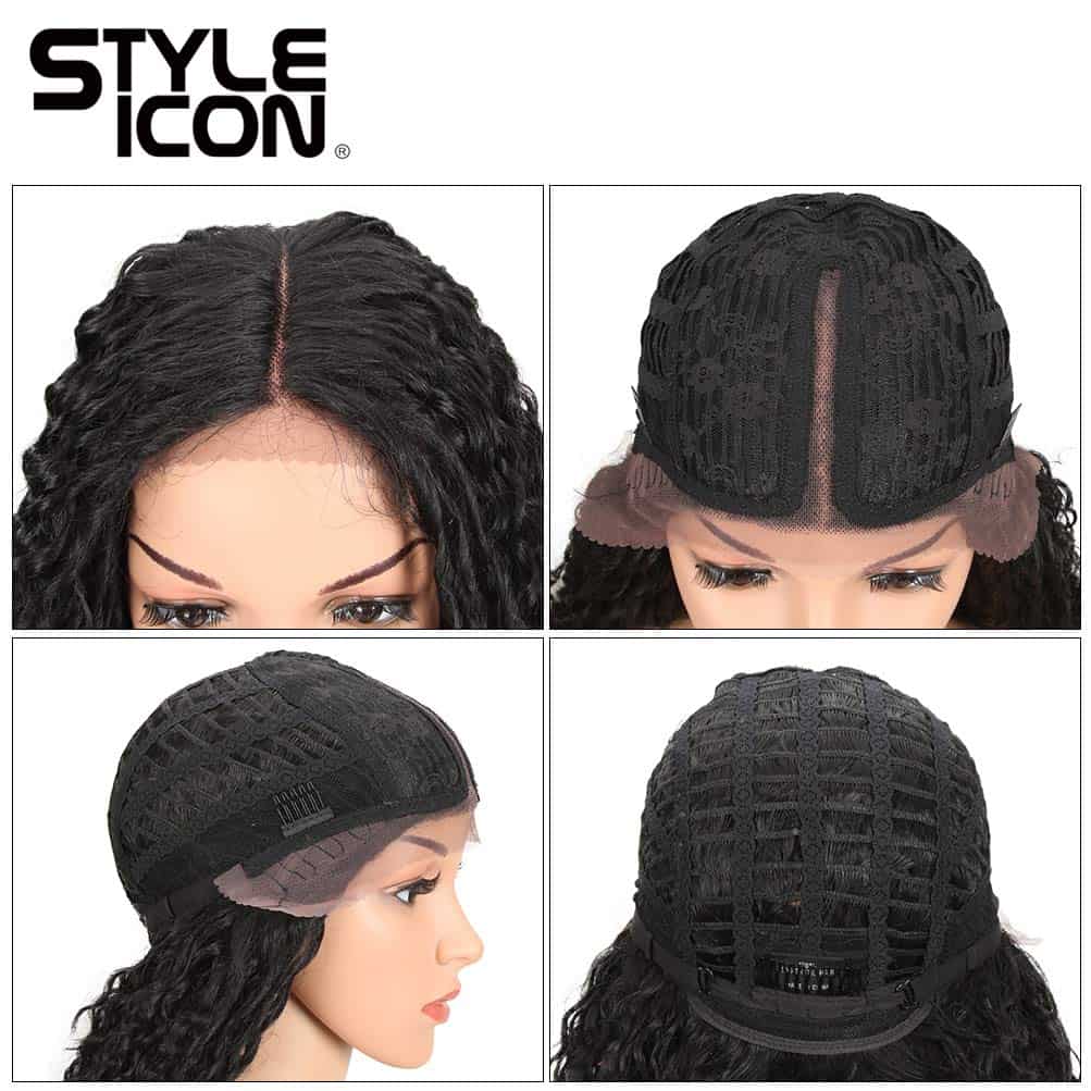 Peluca larga y rizada de 38 pulgadas con encaje frontal - Imagen 7