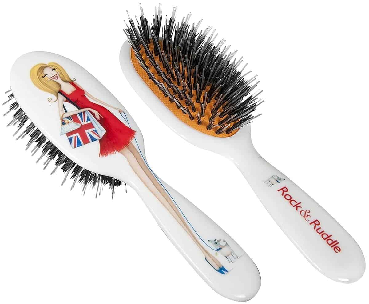 Cepillo de pelo con cerdas de jabalí natural mixta Rock &