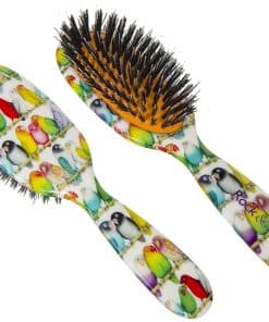 Cepillo de pelo de cerdas de jabalí natural -Lovebirds