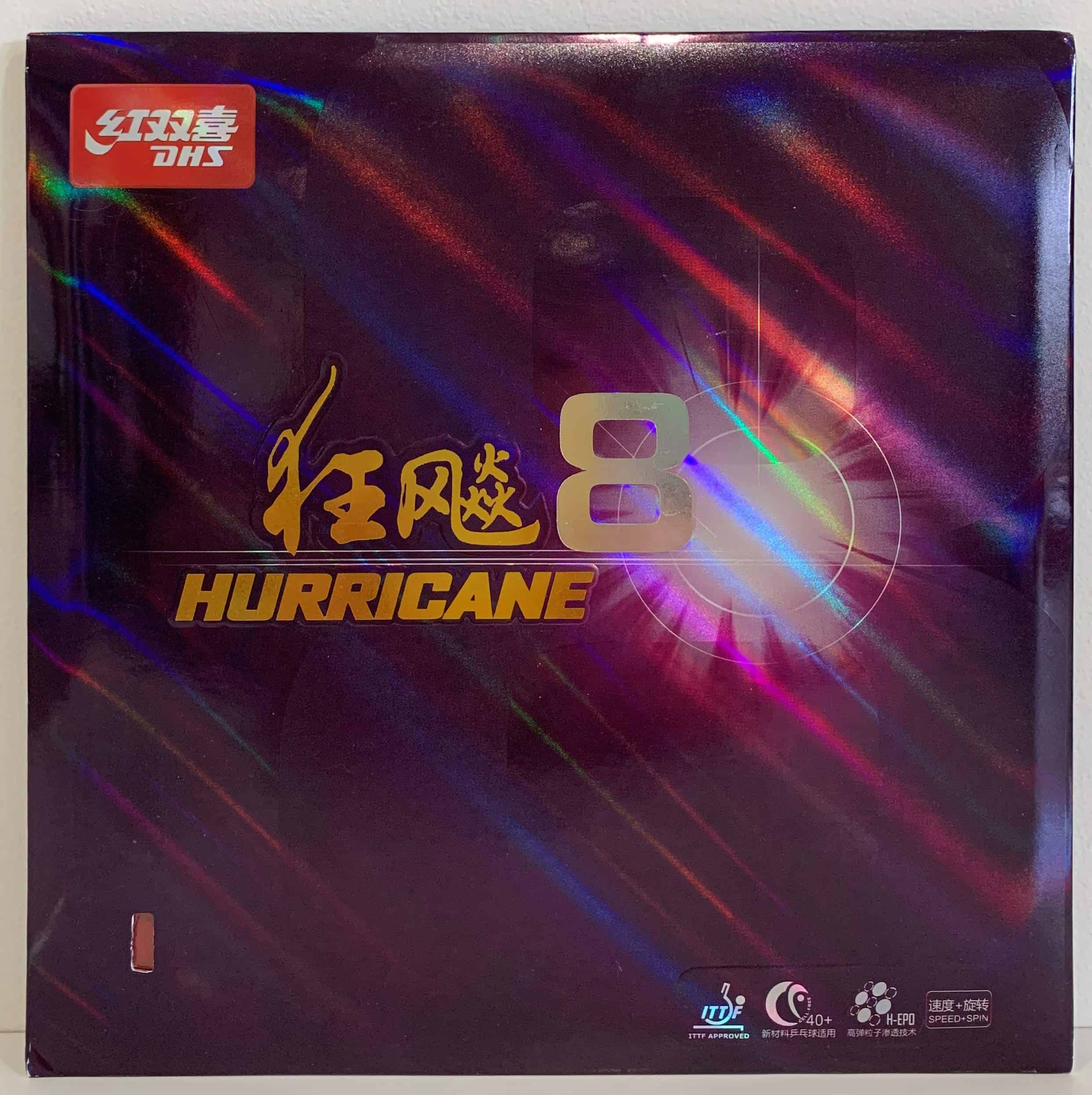 Goma de Tenis de Mesa DHS Hurricane 8 (Roja, 2.15mm)