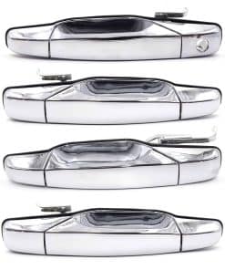 Conjunto de 4 manijas exteriores cromadas para puertas