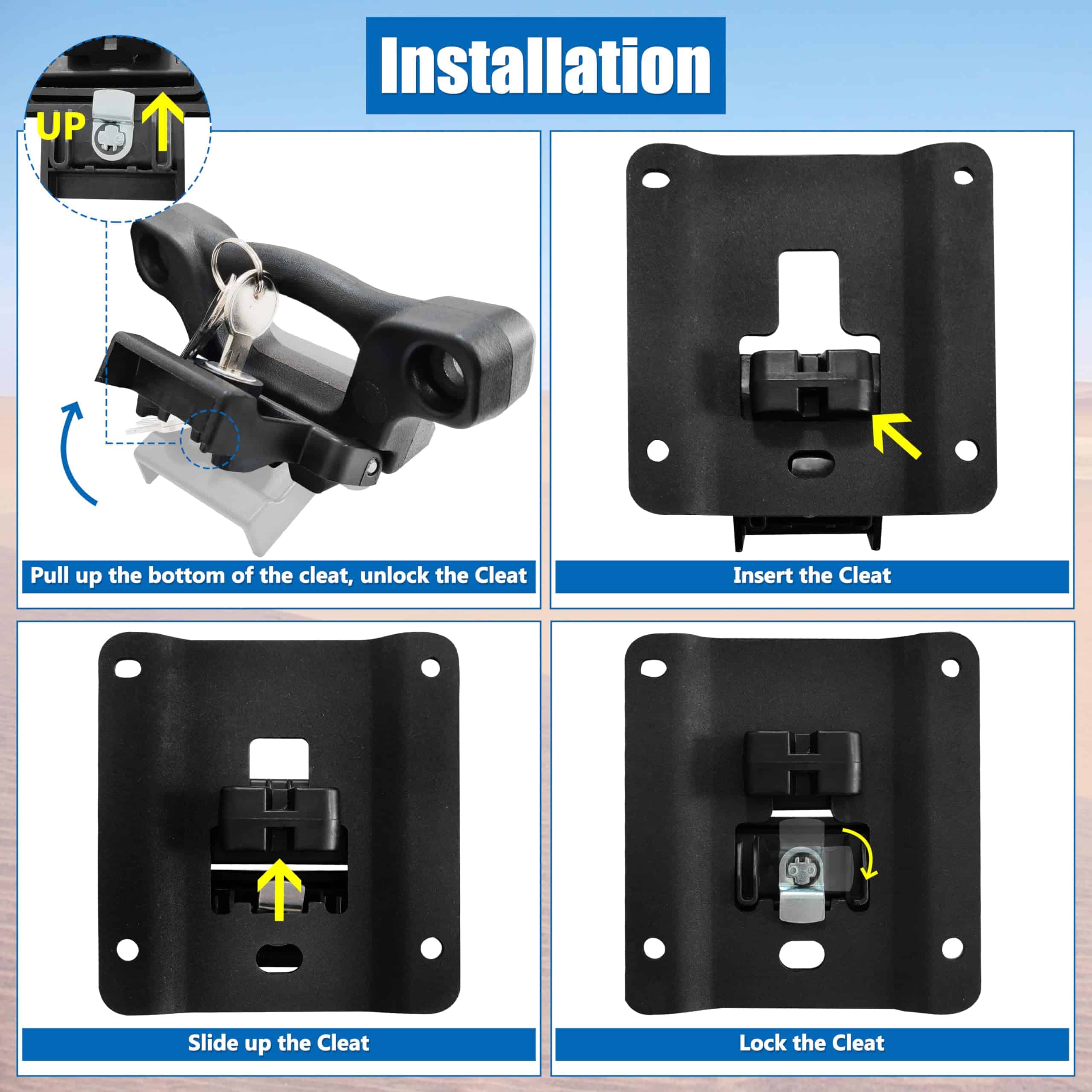 4 Pack F150 Anclas de Amarre F250 F350 2015 2016 2017 2018 - Imagen 4