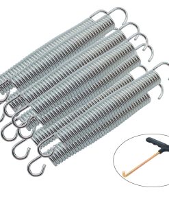 10 resortes de trampolín de acero galvanizado pesado de