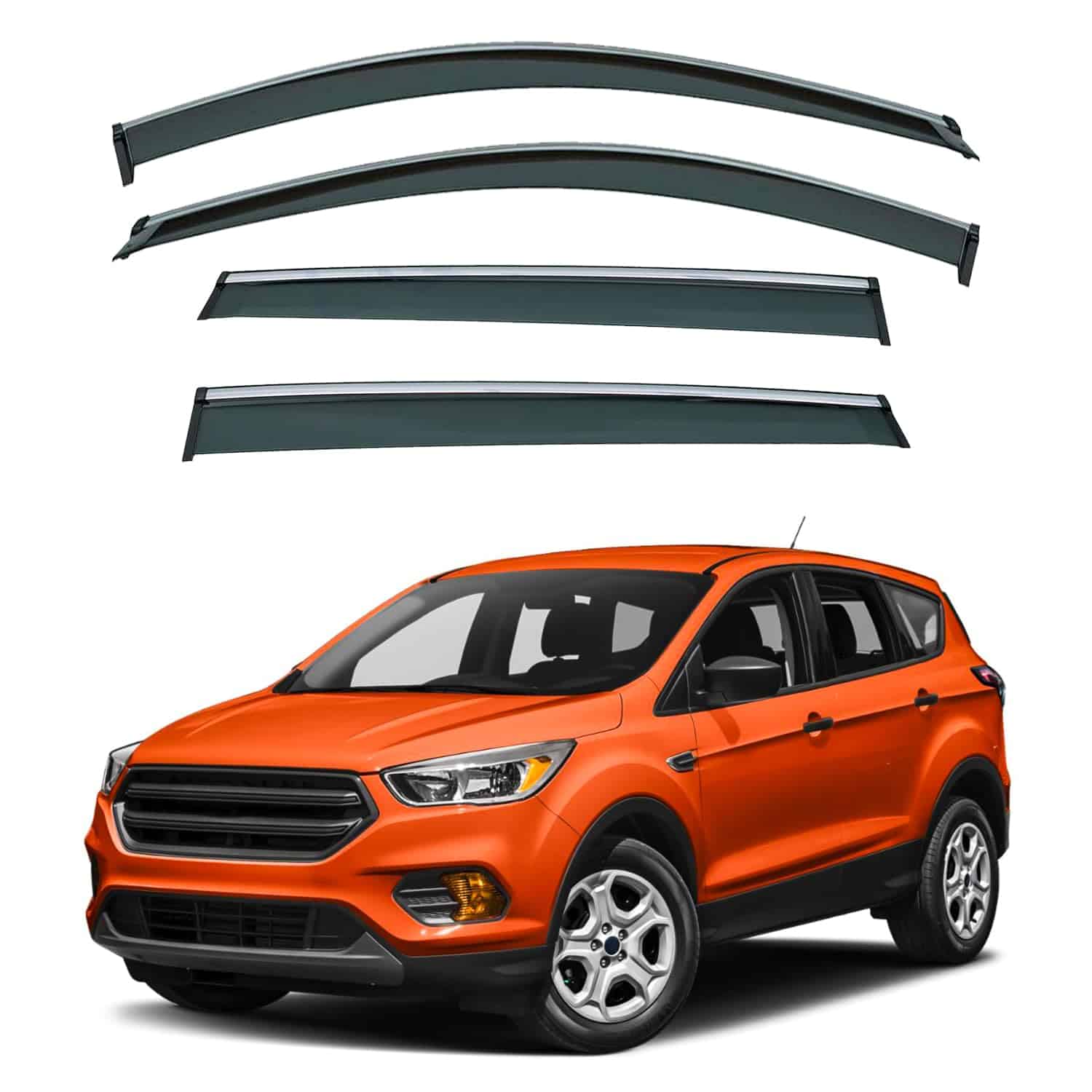 Conjunto de 4 viseras para ventanas delanteras y traseras