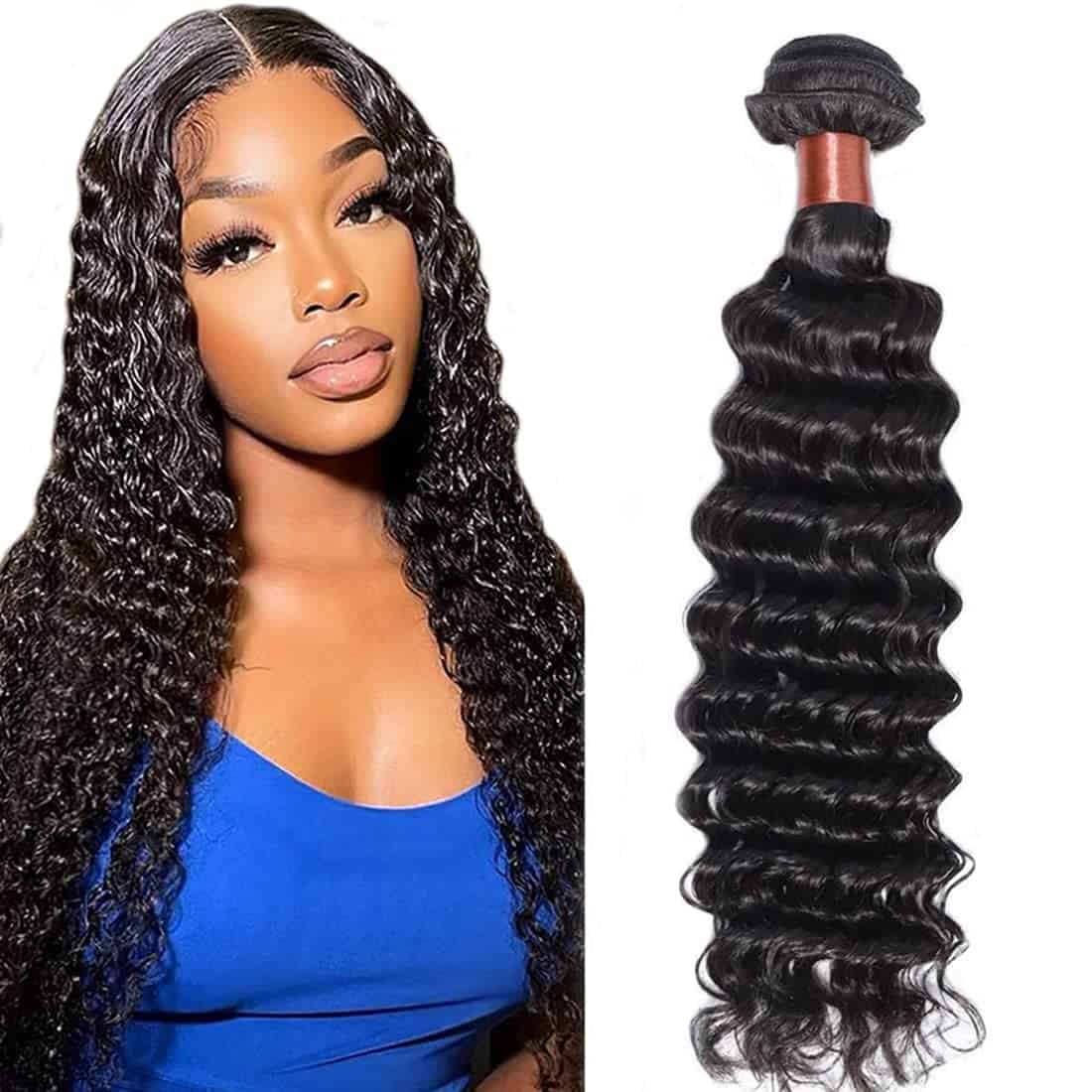 Angie Queen Brazilian Virgin Hair Deep Wave One Bundle 100%