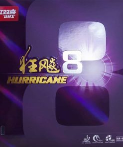 Goma de Tenis de Mesa DHS Hurricane 8 Hard (Negra, 2.2)
