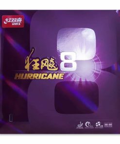 DHS Hurricane 8 Hard Table Tennis Rubber (Negro, 2.15)