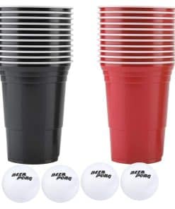 TOPINCN Set de Juego de Beer Pong 22PCS Vasos de Plástico