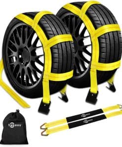 Trekassy Correas para Remolque de Coche con Ganchos Planos