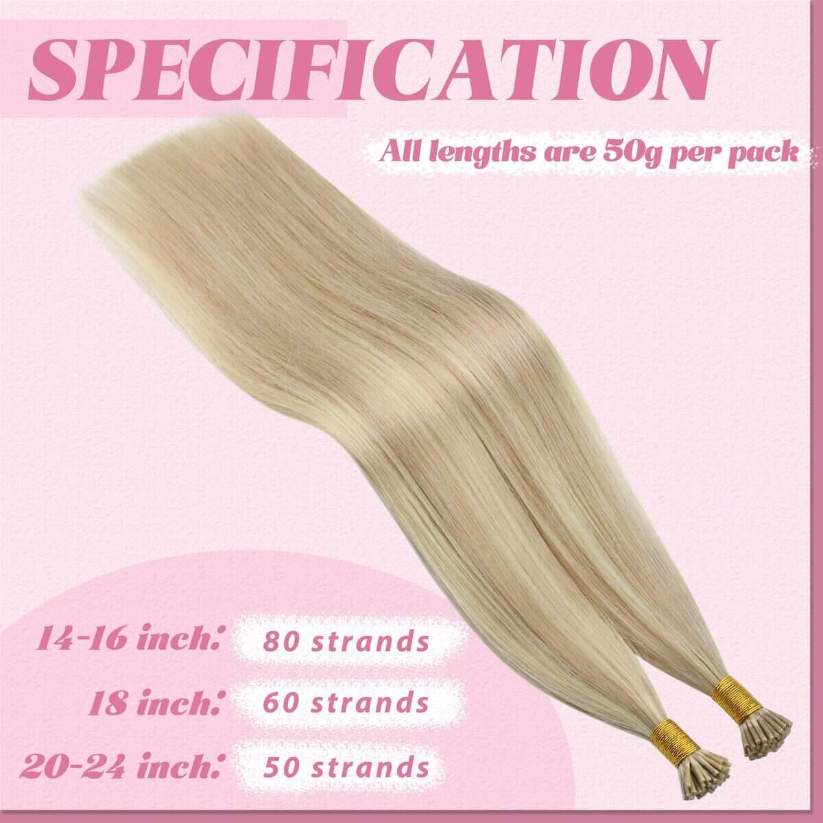 YoungSee Extensiones de Cabello con Puntas en I Destacadas - Imagen 6