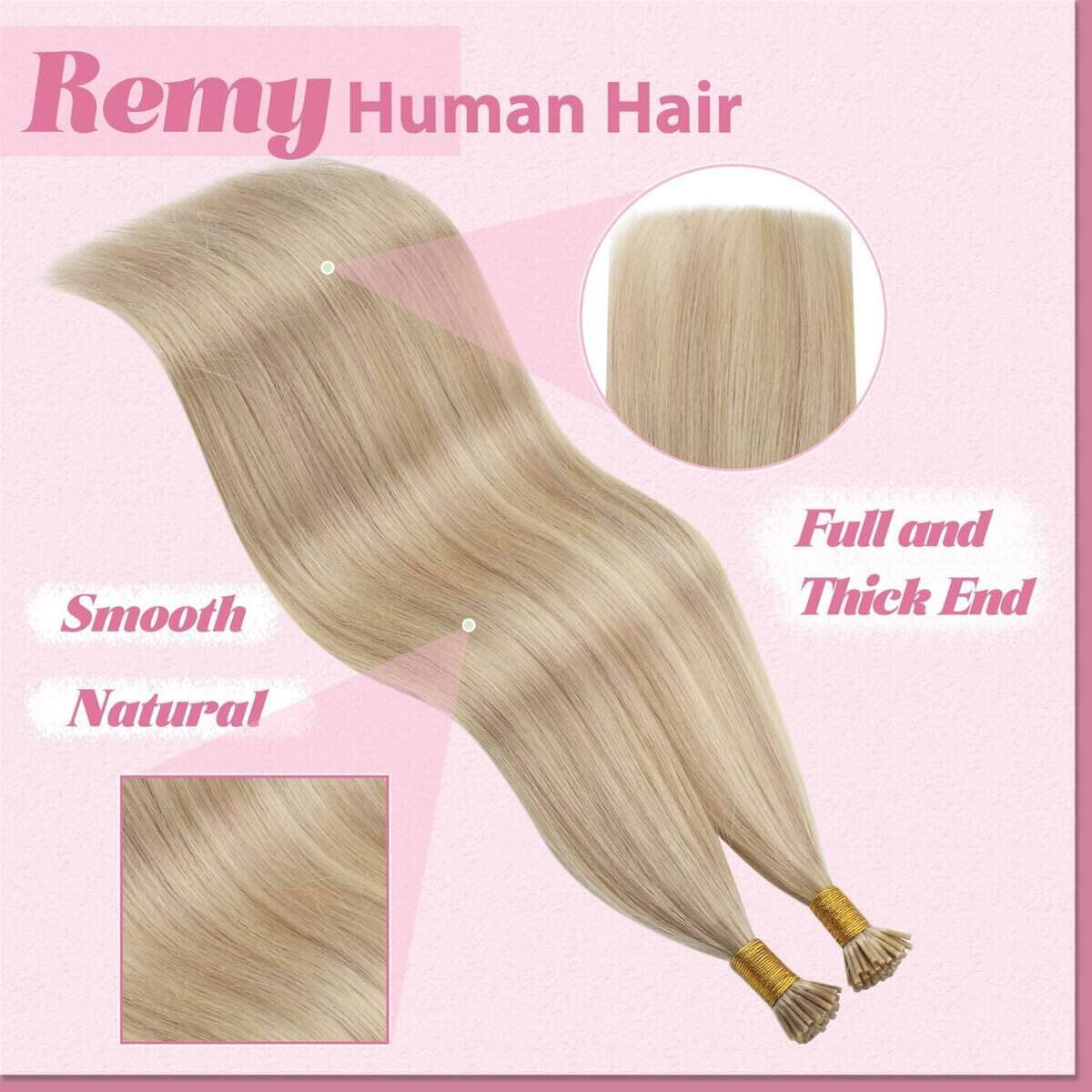 YoungSee Extensiones de Cabello con Puntas en I Destacadas - Imagen 4