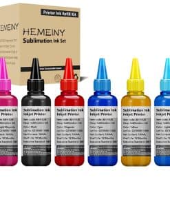 Tinta de Sublimación HEMEINY de 6x100ml para Impresoras