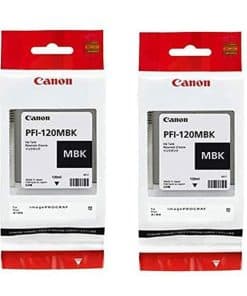 Canon PFI-120 Pigment Ink Tank (Negro Mate, Paquete de 2)