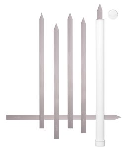 + HOM 6 Brochetas Planas de 1" de Ancho, Acero Inoxidable,